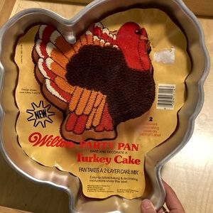Vintage Wilton Turkey Cake Pan THANKSGIVING- Silver